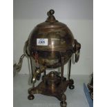 A plated Samovar with burner,