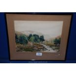 A George Melvin Rennie watercolour of the Scottish Cairngorms, signed.