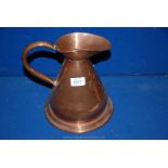 A Victorian copper 1/2 gallon Jug.