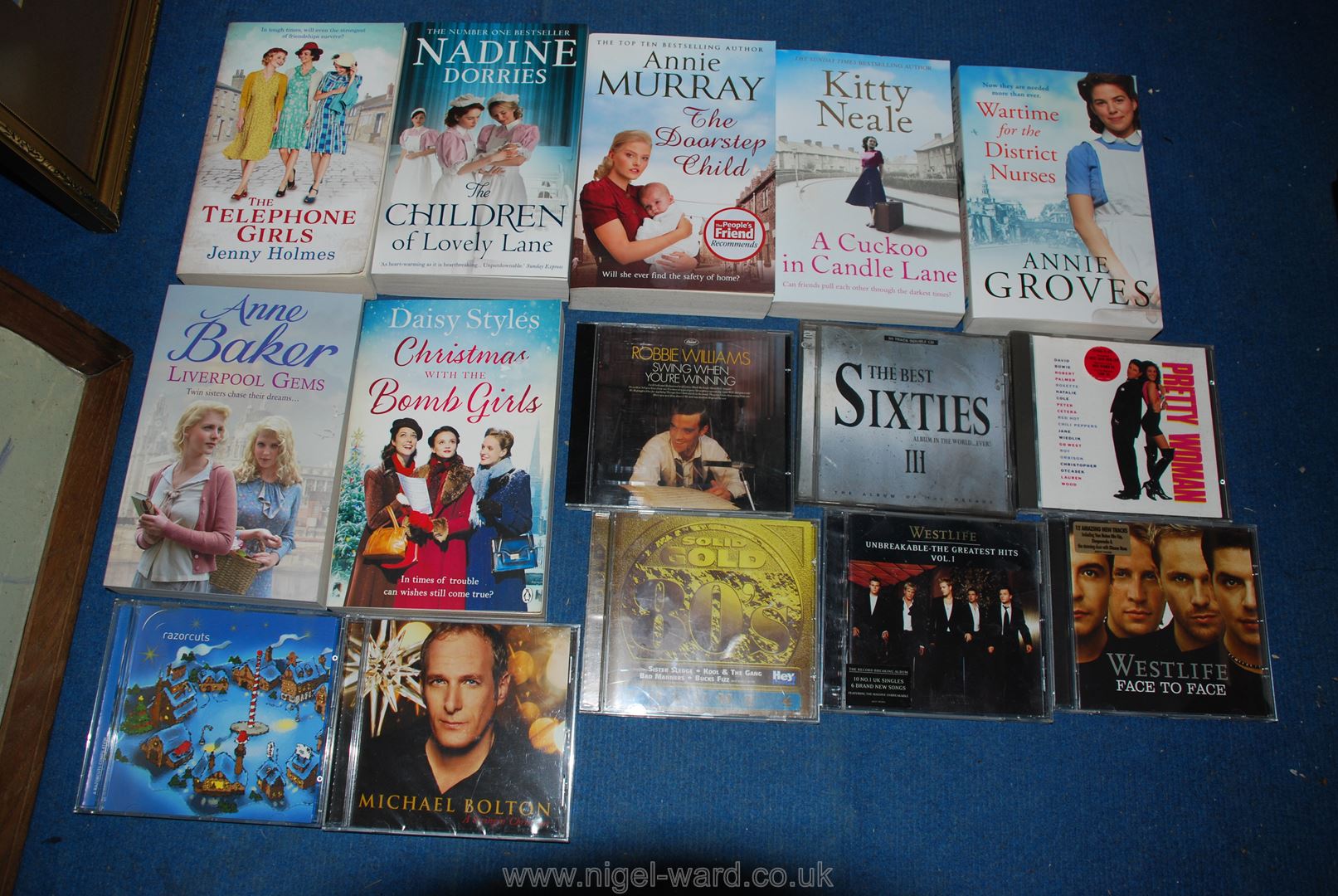 A box of paperback novels and quantity of CD's and DVDs'. - Image 4 of 5