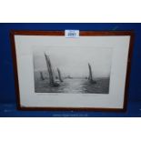 A Rowland Langmaid etching of Spithead Portsmouth, pencil signed.