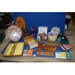 A quantity of games including boxed set of carpet bowls, Solitaire,