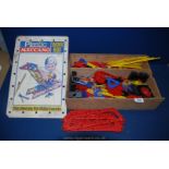 A plastic Meccano set 'For Little Hands' in original box, a/f.