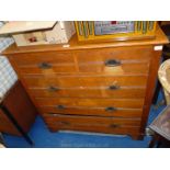 A chest of two short over three long drawers,