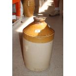 Large salt glazed stone jar 17" high.