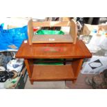 Book trough and small table decorated with Poppies