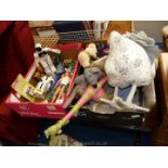 Two boxes of cuddly toys, Super hero,