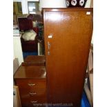 Lebus child's wardrobe/dressing table combination with key, 61'' high x 41'' wide x 16'' deep.