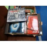 Box of classical and pop LP's and Victory in Europe book