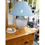 Marks and Spencer ribbed pottery table lamp