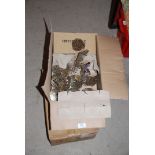 Two boxes of roofing coil nails,