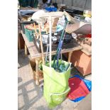 Shopping trolley, bags,