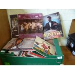 Box of various LP's.