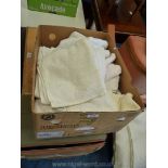 Box of various cotton towels