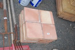 48 x clay tiles 22cm square.