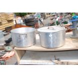 2 x large catering pans (one lid) 16" x 9".