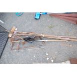 3 x various bow saws, Dutch hoe brushes etc.