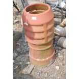 Terracotta chimney pot approx. 25" tall.