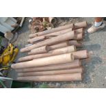 Large quantity of clay pipes 4".