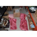 Quantity of pink curtain pelmet,