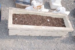 Rectangular garden planter 41" x 14" x 11".