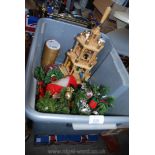 Wooden Christmas candle decorations and other Christmas decorations etc