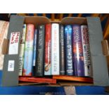 Box of thriller books etc.