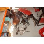 2 x saddles, saddle cloth, stirrups and tack.
