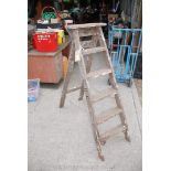 Painter's step ladder, five rung.