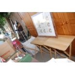 Two small folding tables,