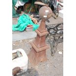 A metal Finial/Obelisk 3'4" high.