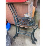 Pair of cast iron bench ends