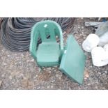 3 x plastic children's garden chairs and table top.