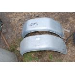 2 x galvanised trailer wheel mud guards.