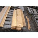9 x lengths of various timber approx. 1m long.