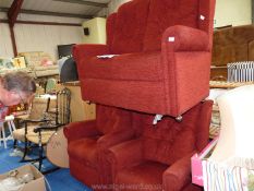 Three piece suite with two seater sofa ,