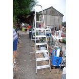 Set of step ladder, six rung aluminium.