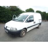 A Peugeot Expert 1.9 Diesel engined (1868 cc) Van finished in white, MA05 ZRR.