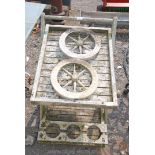 Wooden garden drinks trolley a/f.