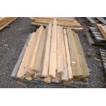 Quantity of posts mainly 3" x 2"and 2" x 2" approx 1m long.