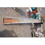 Galvanised sheep feeder trough, 9' long.