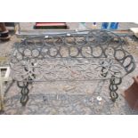 An intriguing Garden bench made from used horse shoes 4'10".