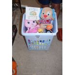 Clothes basket of children's toys