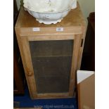 Pine meat safe, 30'' high x 16'' wide x 13'' deep.