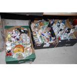 Three boxes of continental and oriental style figures,