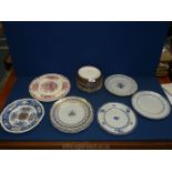 A quantity of Spode plates including Spode's Gloucester and other New Stone designs,