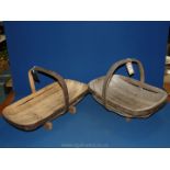 Two Bentwood garden trugs.