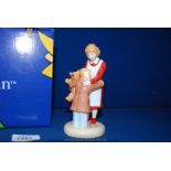 A Coalport 'The Snowman' figure; 'Hug for Mum', first edition with box.