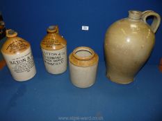 A quantity of earthenware to include a two gallon vessel, 1924 B. Cotton & Co.