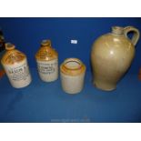 A quantity of earthenware to include a two gallon vessel, 1924 B. Cotton & Co.